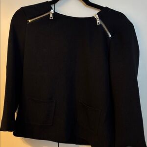 ba&sh Black Top with pockets and zipper